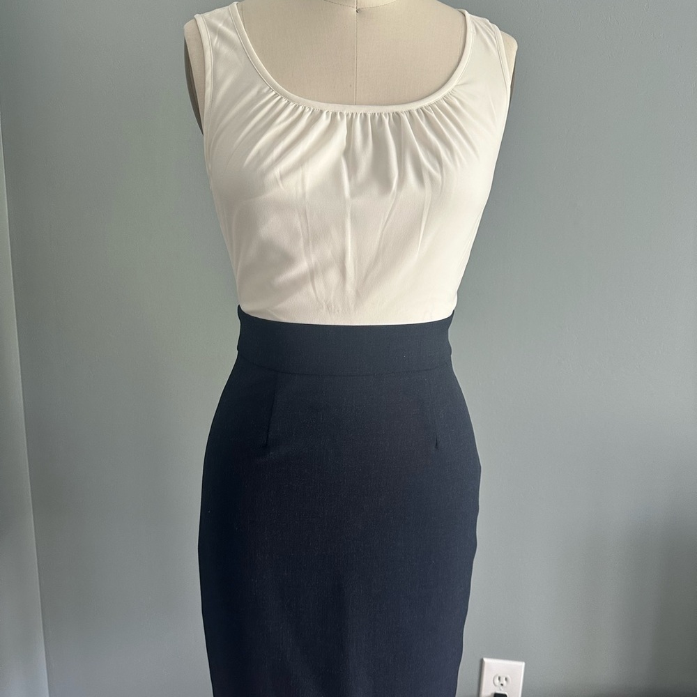 The Limited Cream and Navy Dress